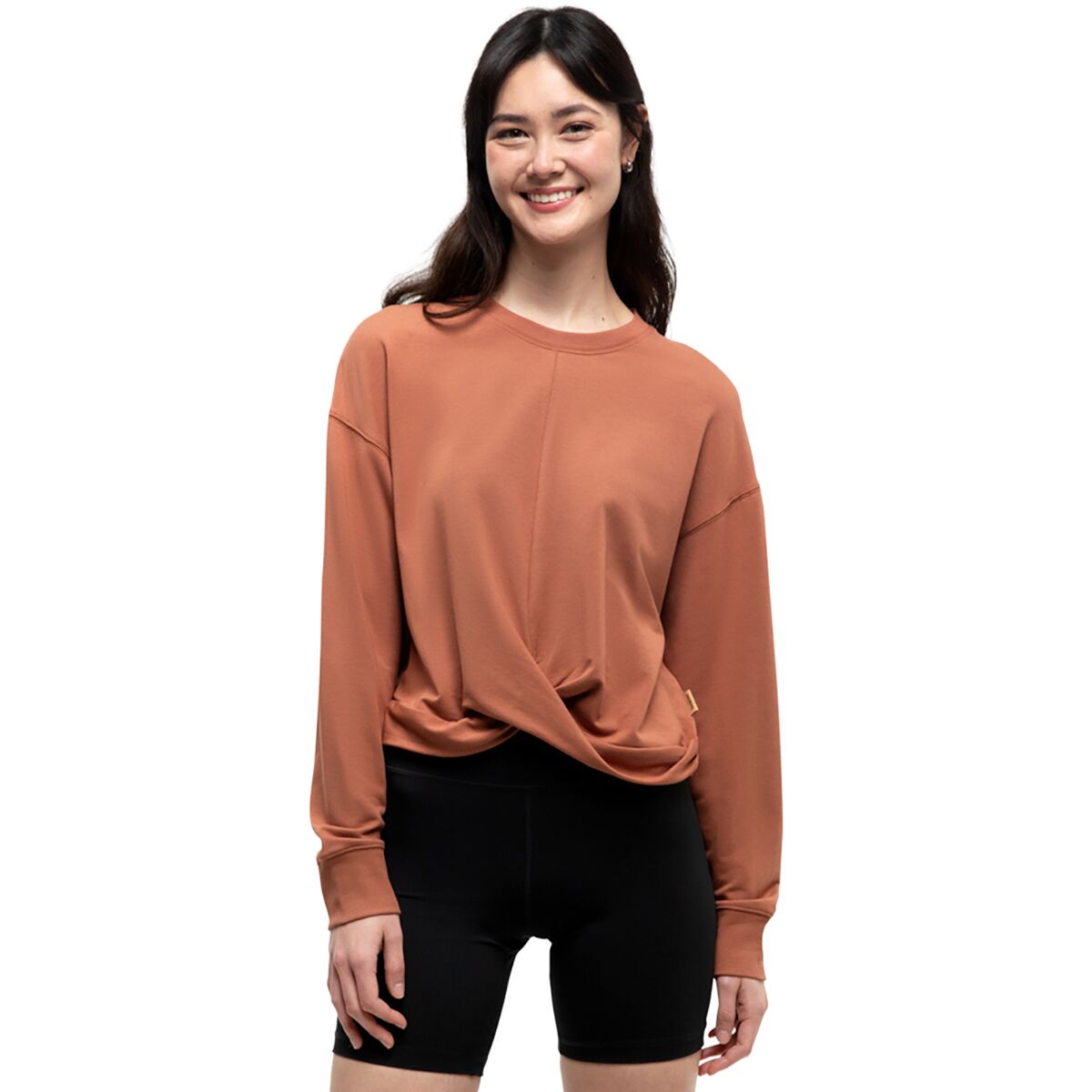 Image of Tentree Tatlow Fleece Sweatshirt - Women's Clay Tile, S
