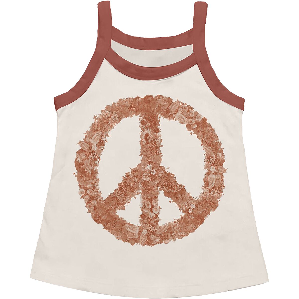 Tiny Whales Peace Flowers Racer Back Tank - Toddlers'