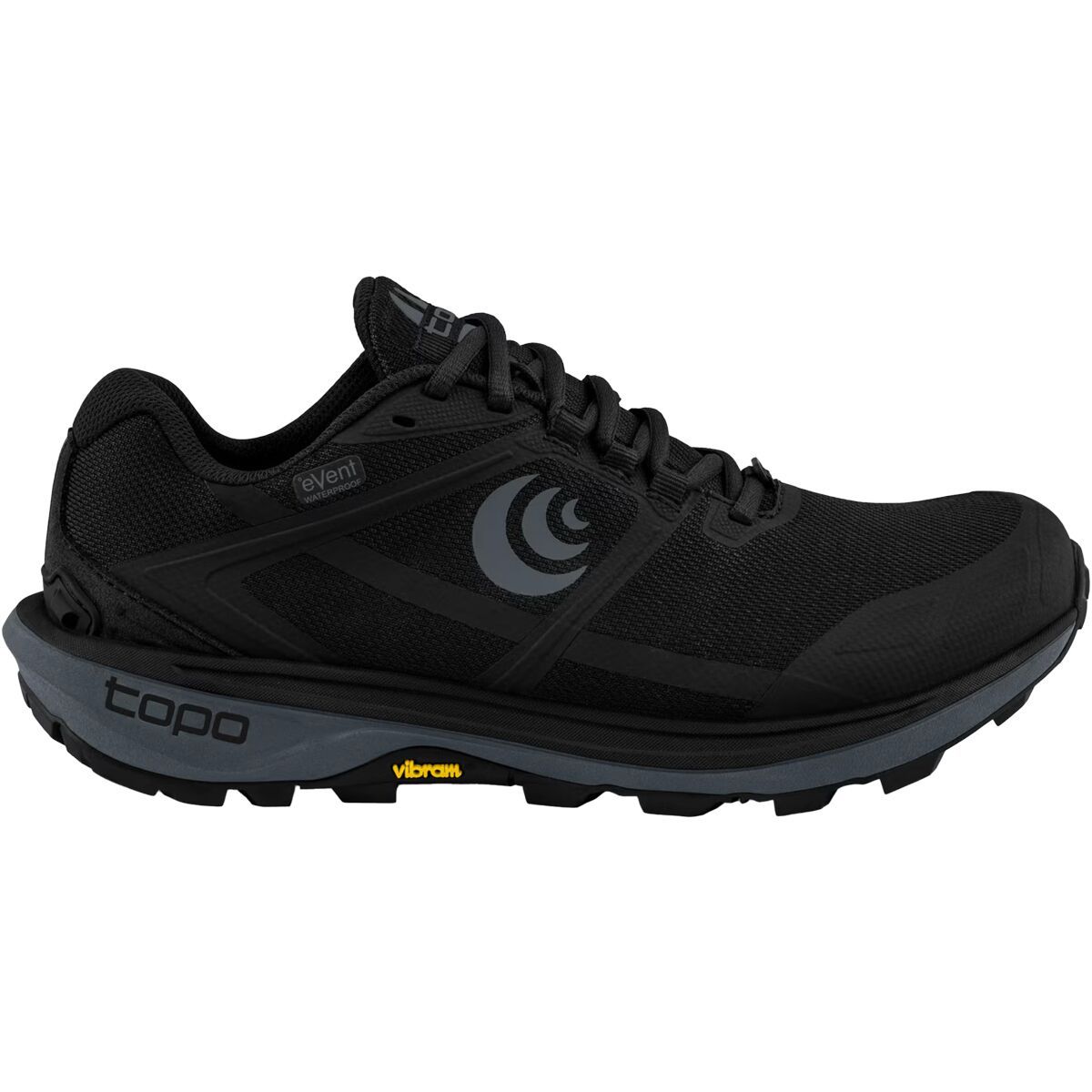Image of Topo Athletic Terraventure 4 WP Trail Running Shoe - Men's Black/Charcoal, 12.0