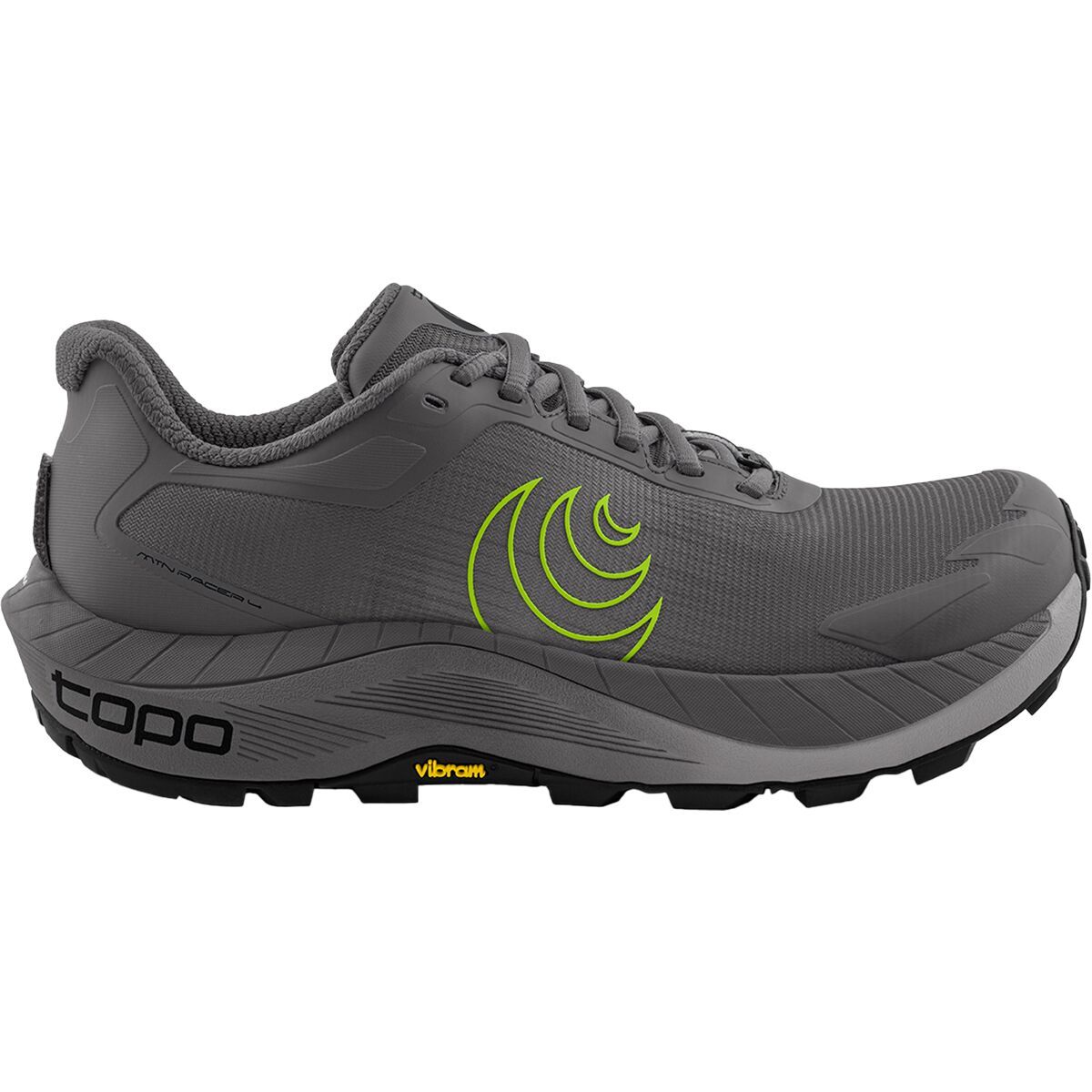 Image of Topo Athletic MTN Racer 4 Trail Running Shoe - Men's Grey/Lime, 10.5