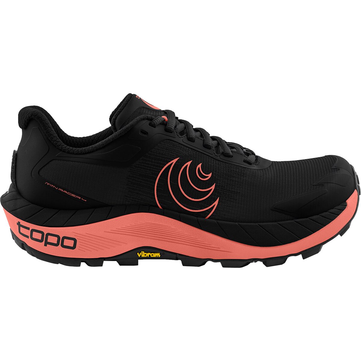 Image of Topo Athletic MTN Racer 4 Trail Running Shoe - Women's Black/Rose, 9.0