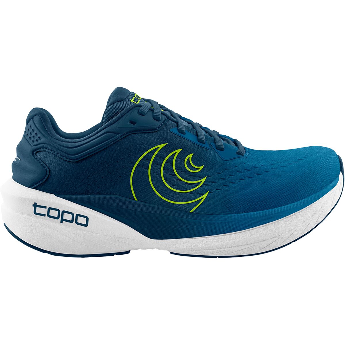 Image of Topo Athletic Phantom 4 Running Shoe - Men's Blue/Lime, 9.0