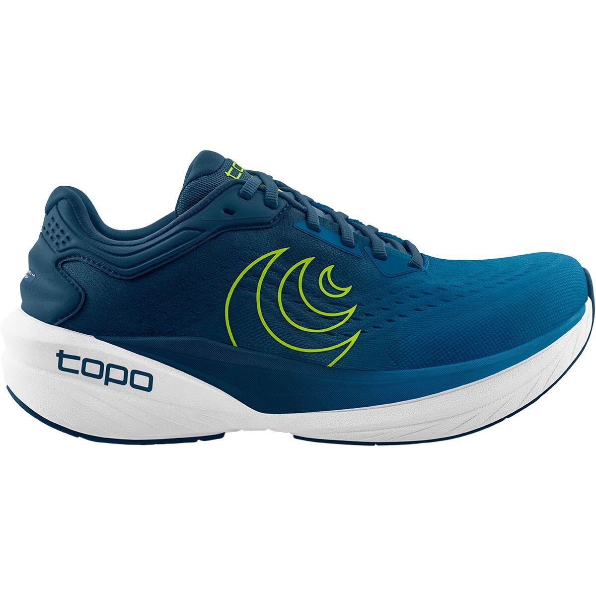 Image of Topo Athletic Phantom 4 Running Shoe - Men's Blue/Lime, 12.0