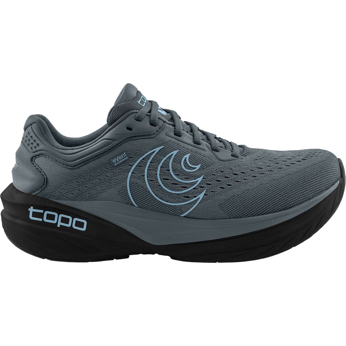 Image of Topo Athletic Phantom 4 WP Running Shoe - Women's Grey/Blue, 8.5
