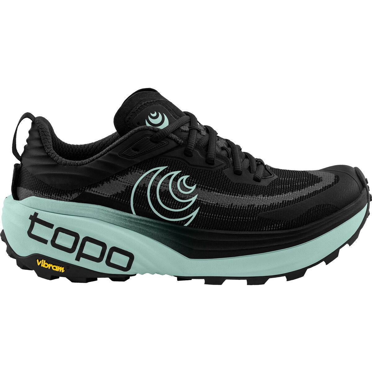 Image of Topo Athletic Vista Trail Running Shoe - Women's Black/Mint, 7.0