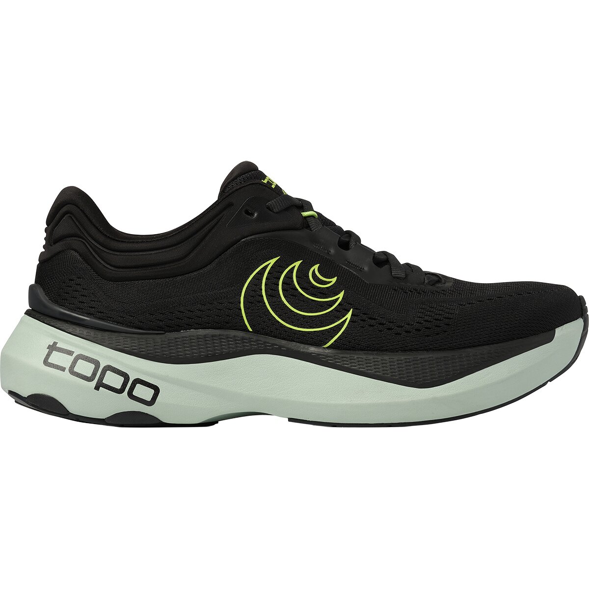 Image of Topo Athletic Aura 2 Running Shoe - Men's Charcoal/Green, 8.5