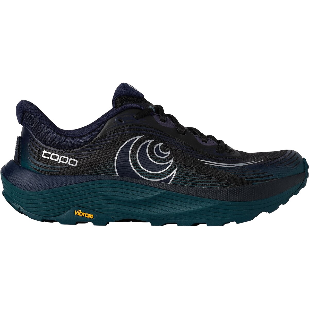 Image of Topo Athletic Ultraventure 5 Trail Running Shoe - Men's Black/Dark Teal, 8.5