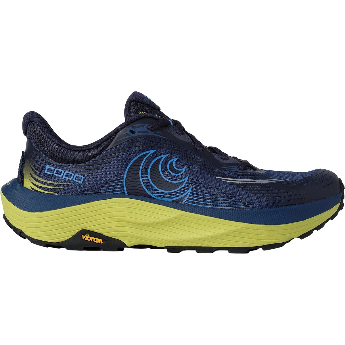 Image of Topo Athletic Ultraventure 5 Trail Running Shoe - Men's Blue/Lime, 9.0