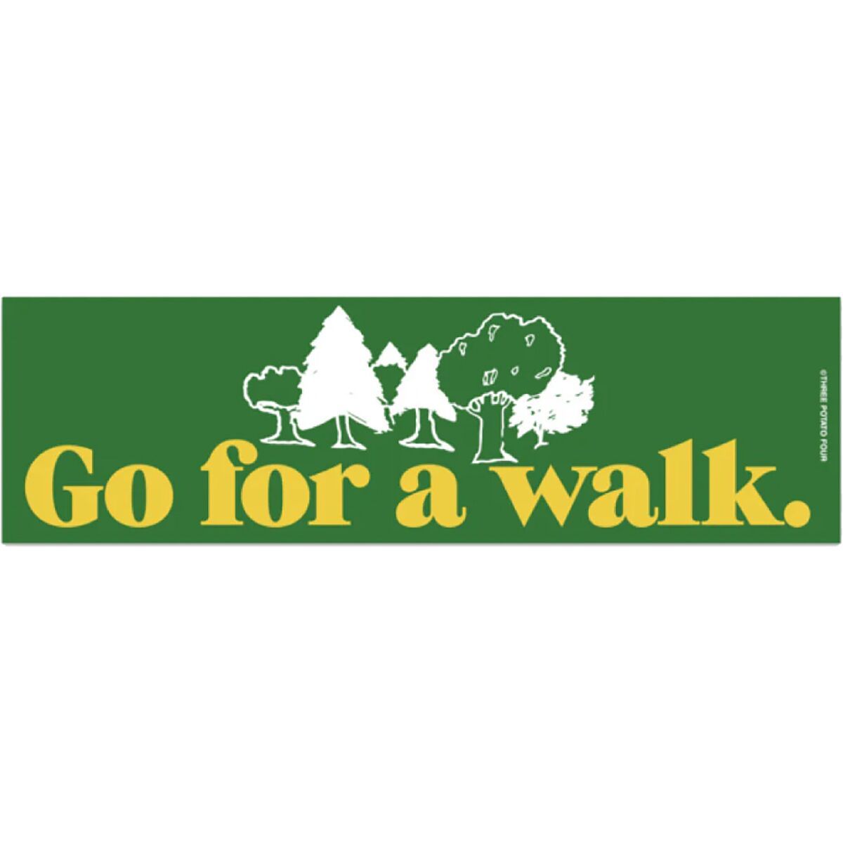 Image of Three Potato Four Bumper Magnet - Go For A Walk Green, One Size