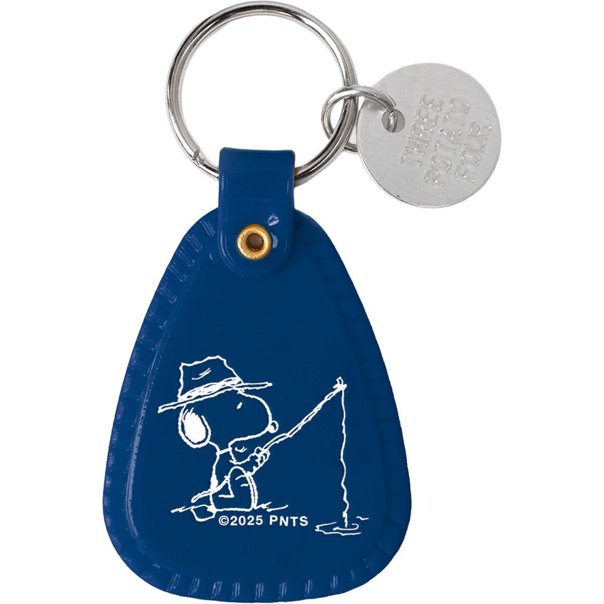 Image of Three Potato Four x Peanuts - Snoopy Fisherman Saddle Keychain Blue, One Size