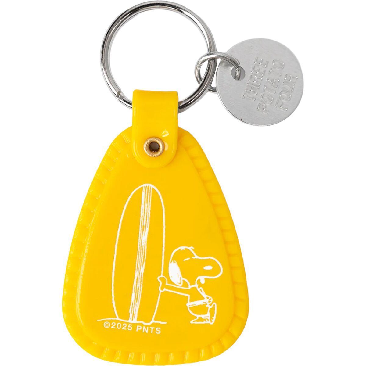 Three Potato Four x Peanuts - Snoopy Surf Saddle Keychain Yellow, One Size