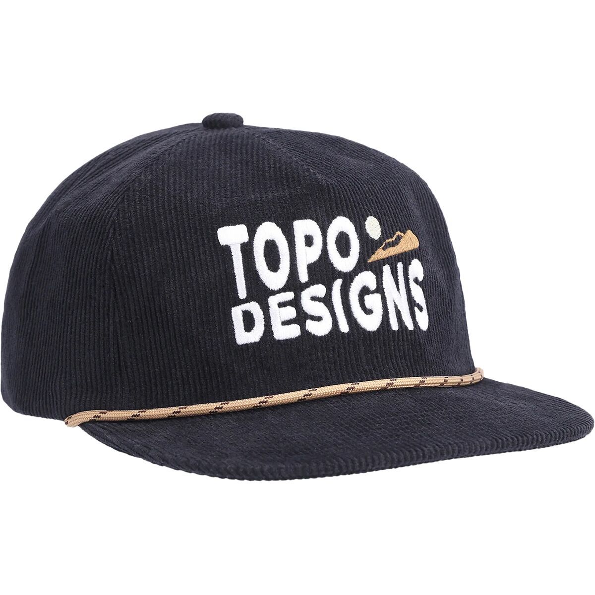 Topo Designs Corduroy Trucker Hat Black/Sunrise, One Size