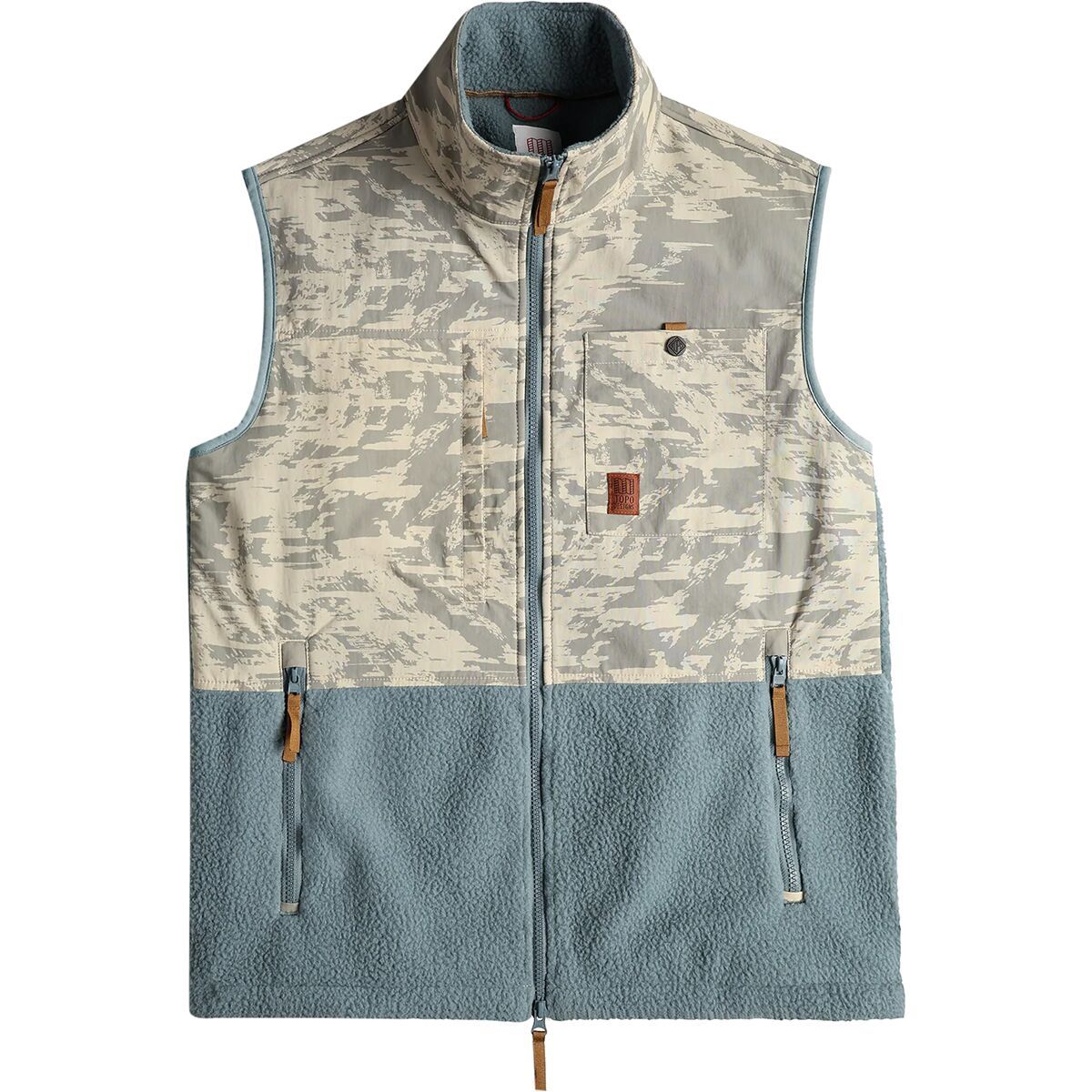 Topo Designs Subalpine Printed Fleece Vest - Men's Sand Multi, XXL