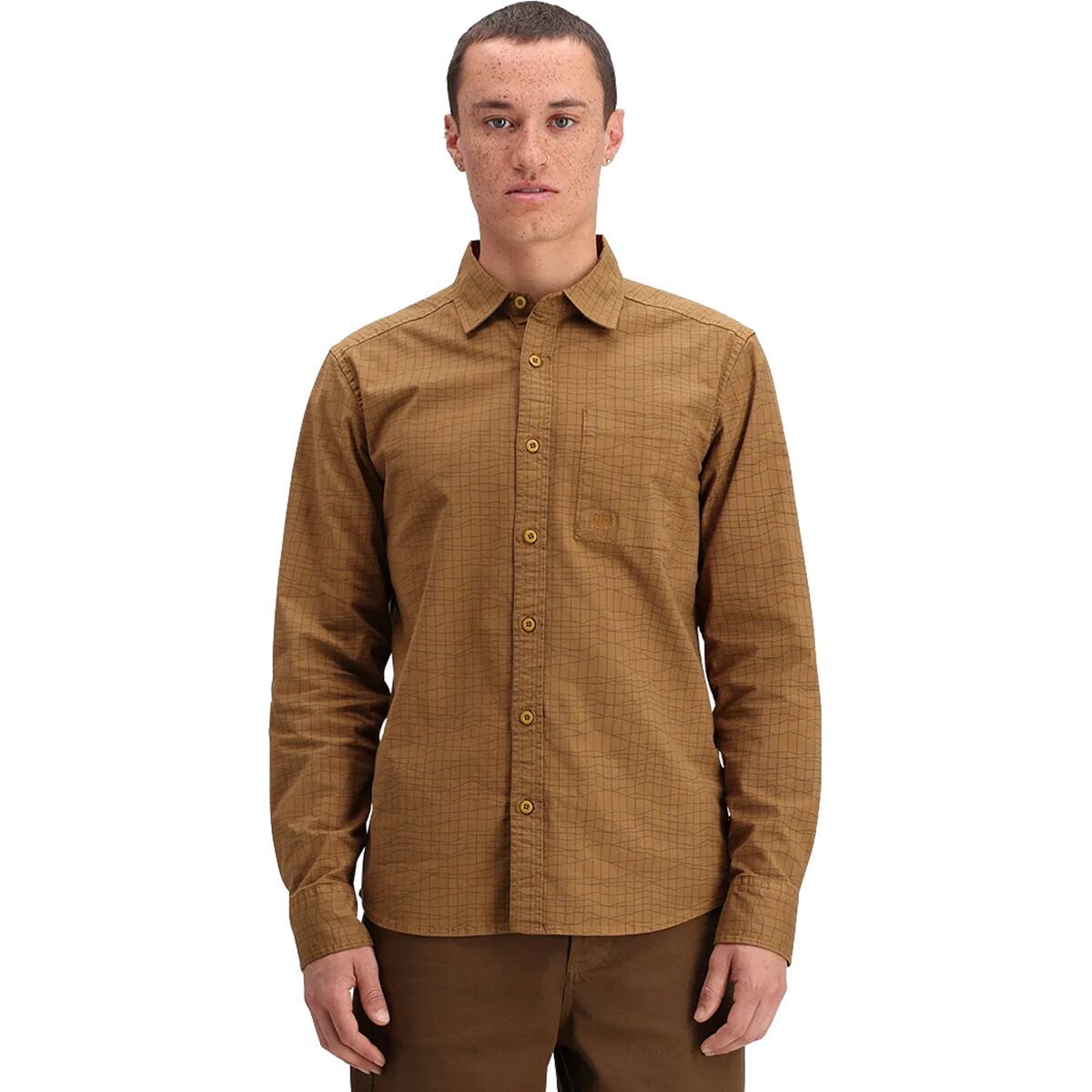 Image of Topo Designs Dirt Desert Shirt - Men's Dark Khaki Terrain, XXL