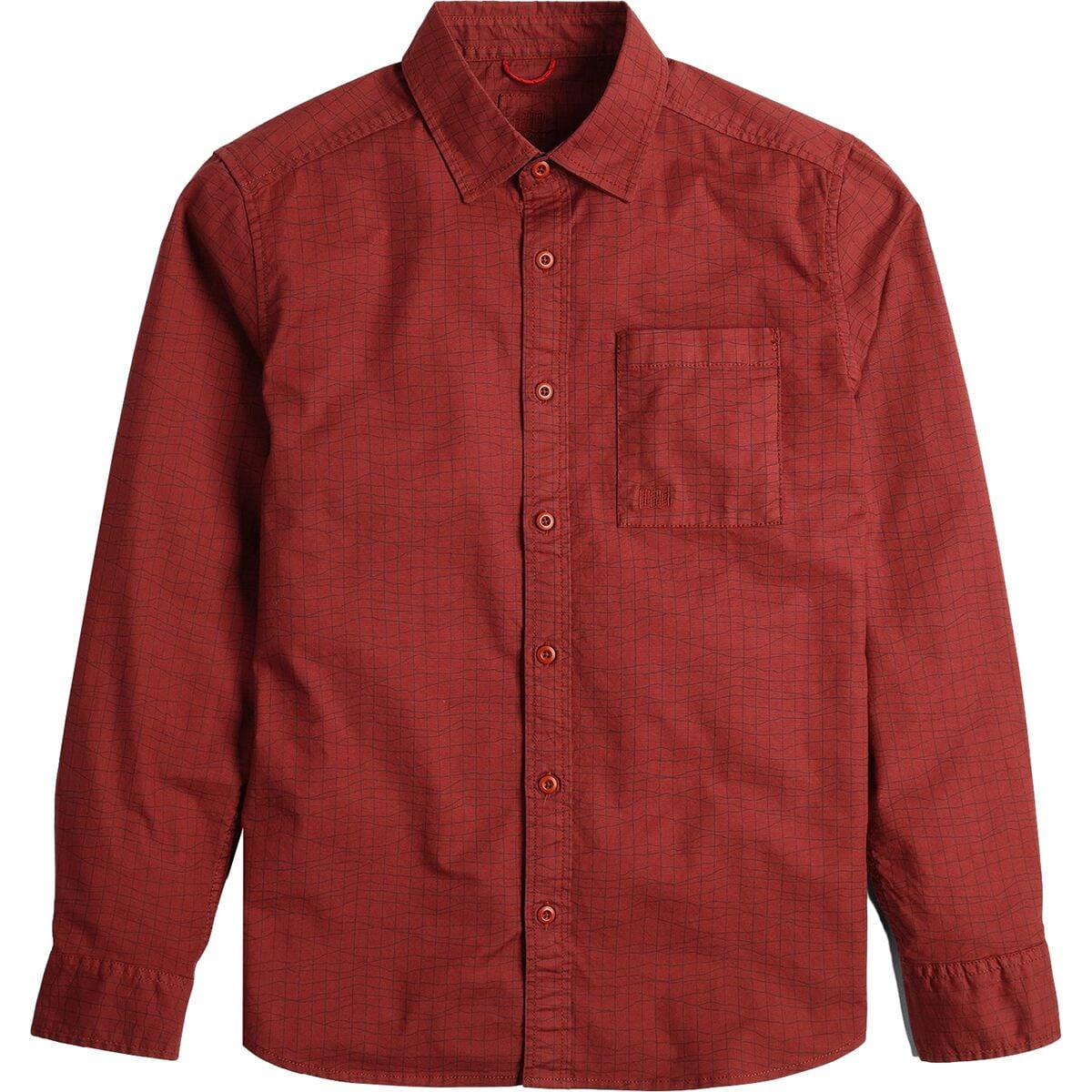 Image of Topo Designs Dirt Desert Shirt - Men's Fire Brick Terrain, S