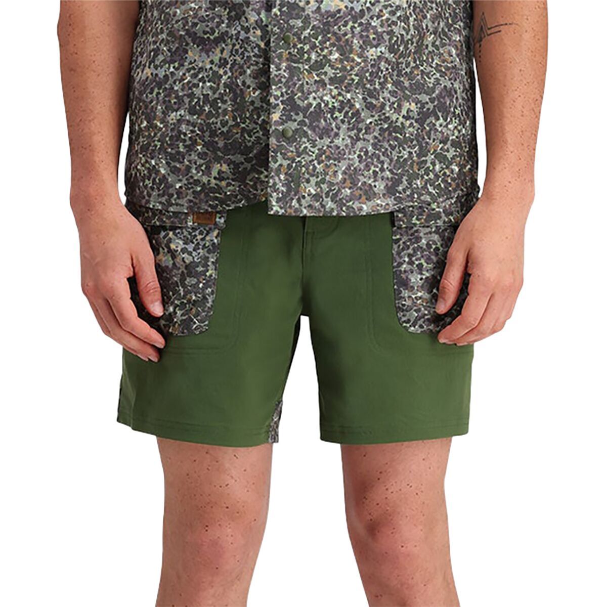 Image of Topo Designs Retro River Short - Men's Olive/Meteor, L