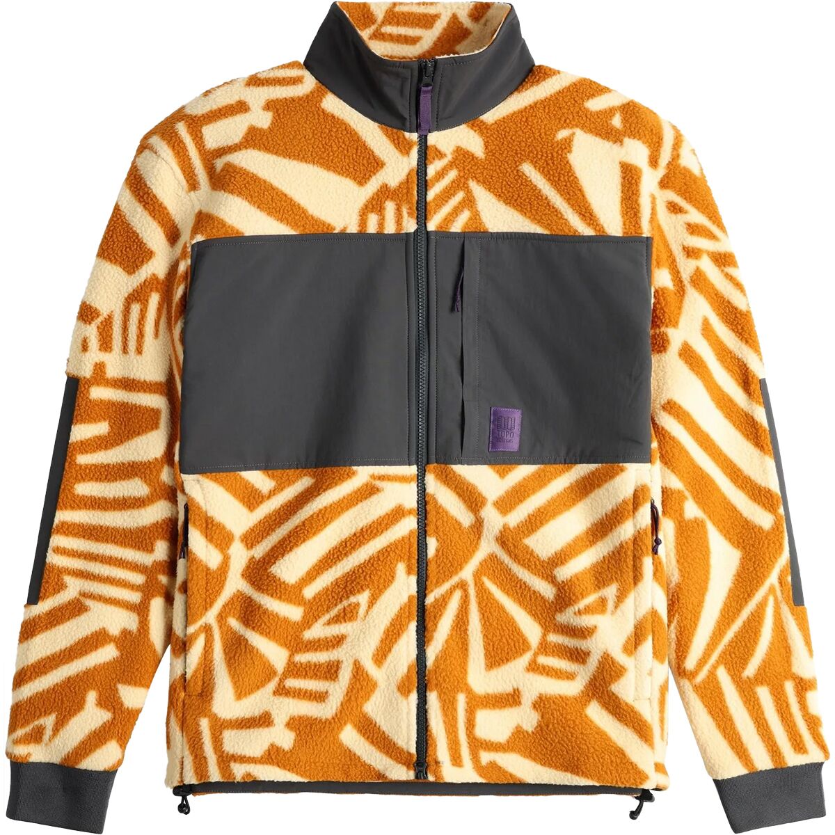 Image of Topo Designs Summit Rise Full-Zip Jacket - Men's Zion Spice/Asphalt, L