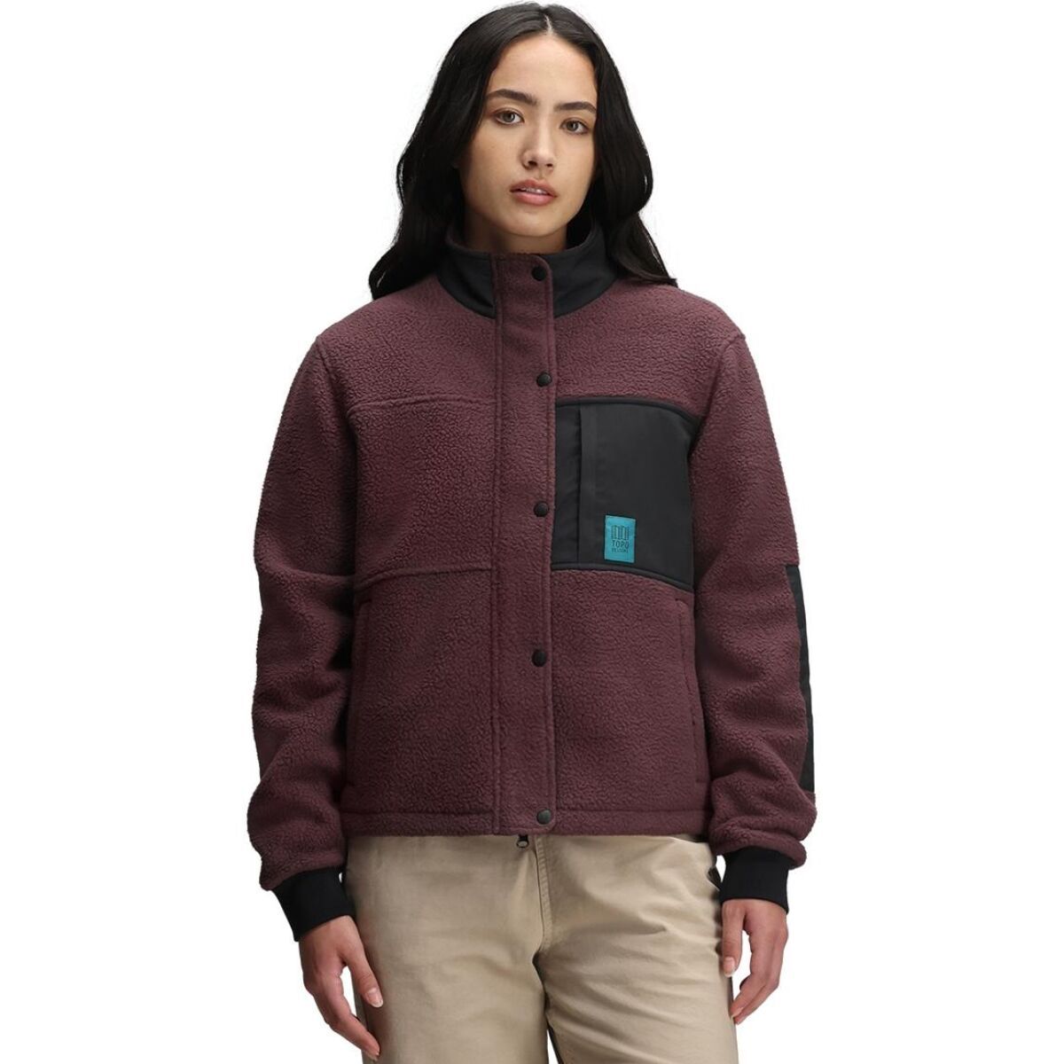 Image of Topo Designs Summit Rise Full-Zip Jacket - Women's Huckleberry/Black, S