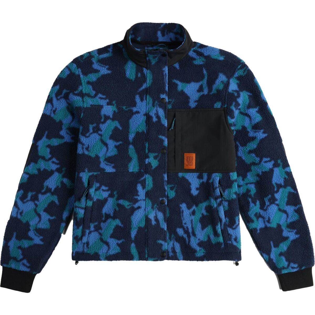 Image of Topo Designs Summit Rise Full-Zip Jacket - Women's Tectonic/Black, XS