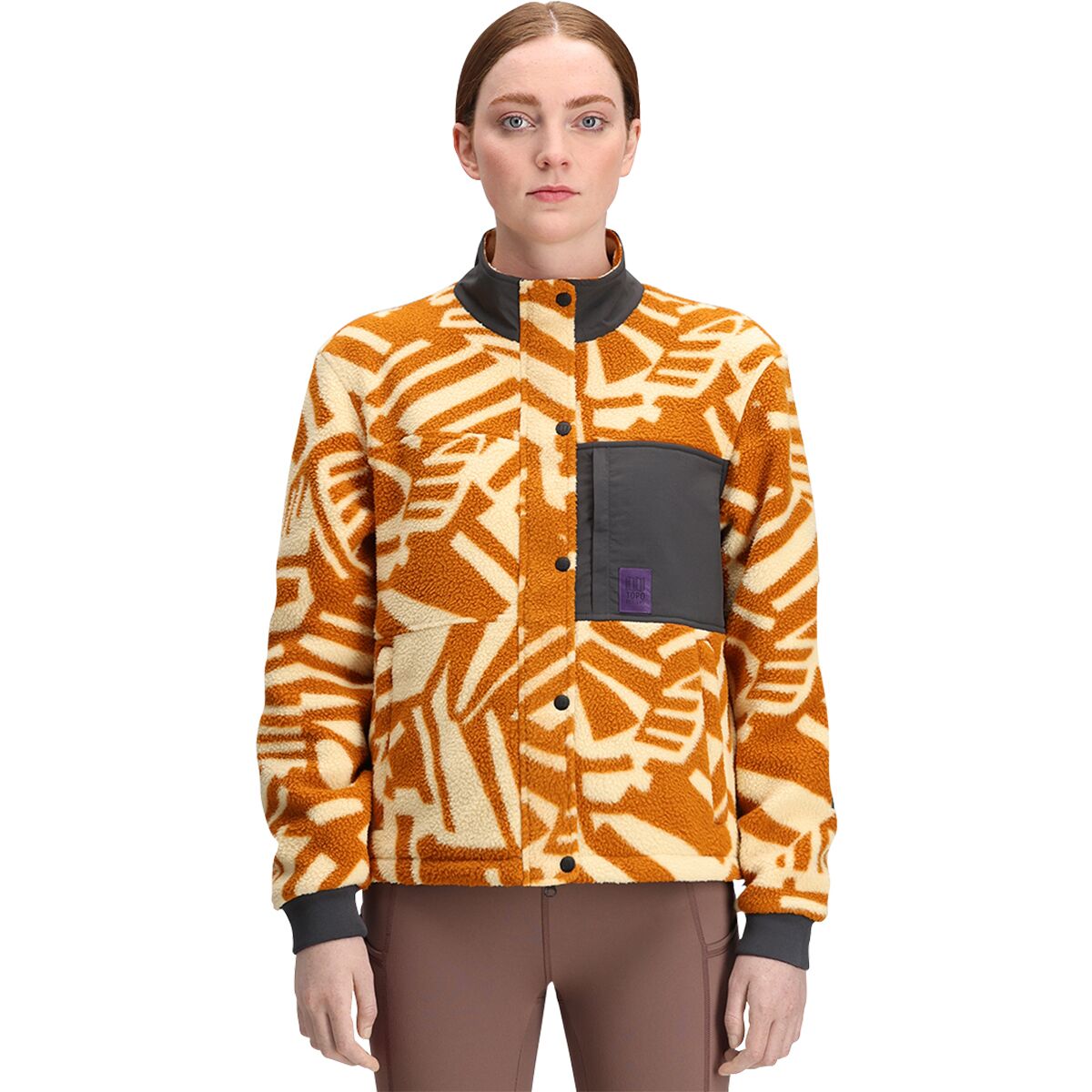Image of Topo Designs Summit Rise Full-Zip Jacket - Women's Zion Spice/Asphalt, L