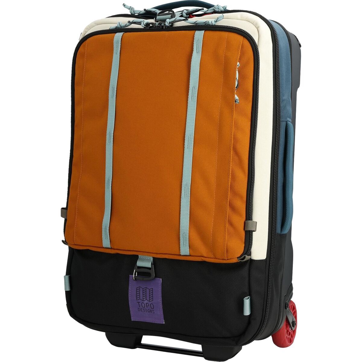 Topo Designs Global Travel 44L Roller Bag Pond Blue/Spice