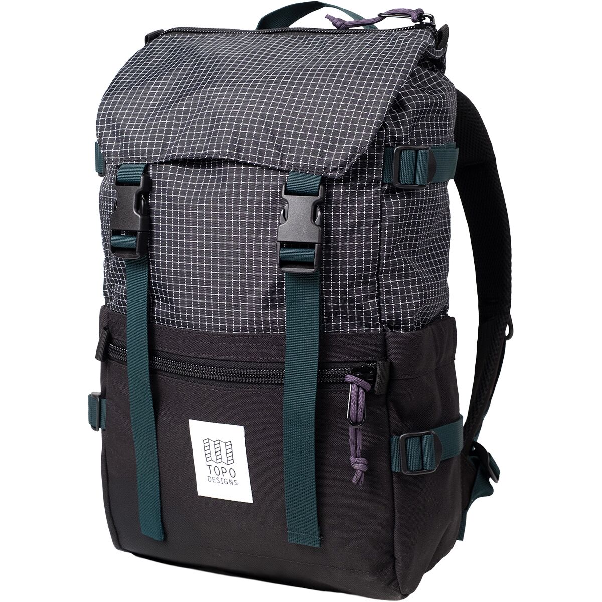 Image of Topo Designs Rover 20L Pack Black/Grid, One Size