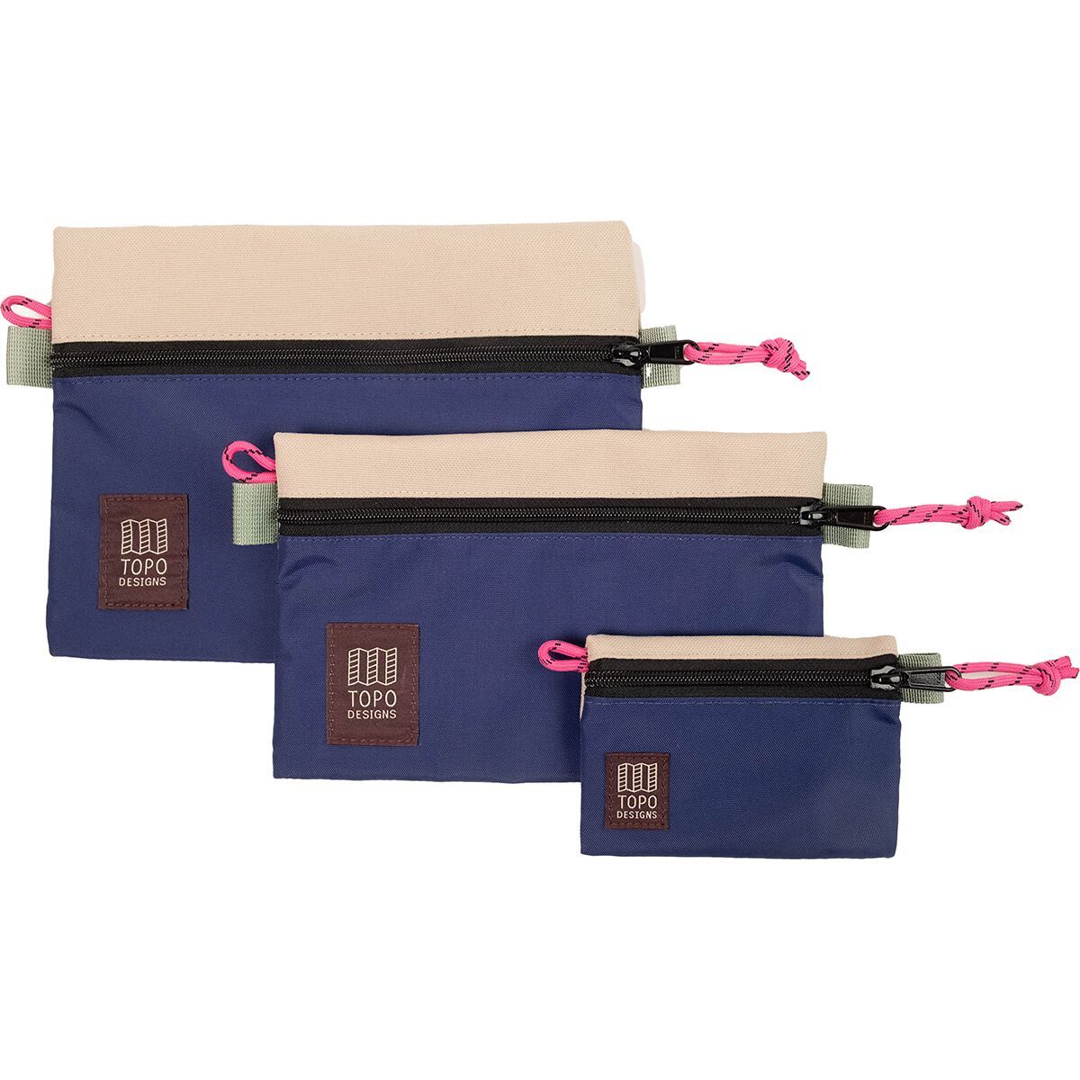 Topo Designs Accessory Bag - 3-pack Cobblestone/Aura