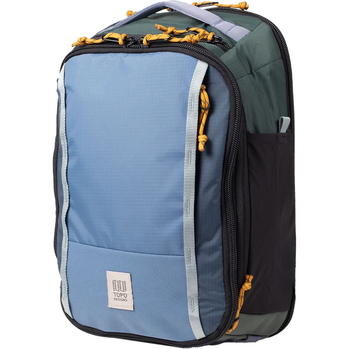 Image of Topo Designs Global Travel Backpack Stone Blue/Forest, One Size