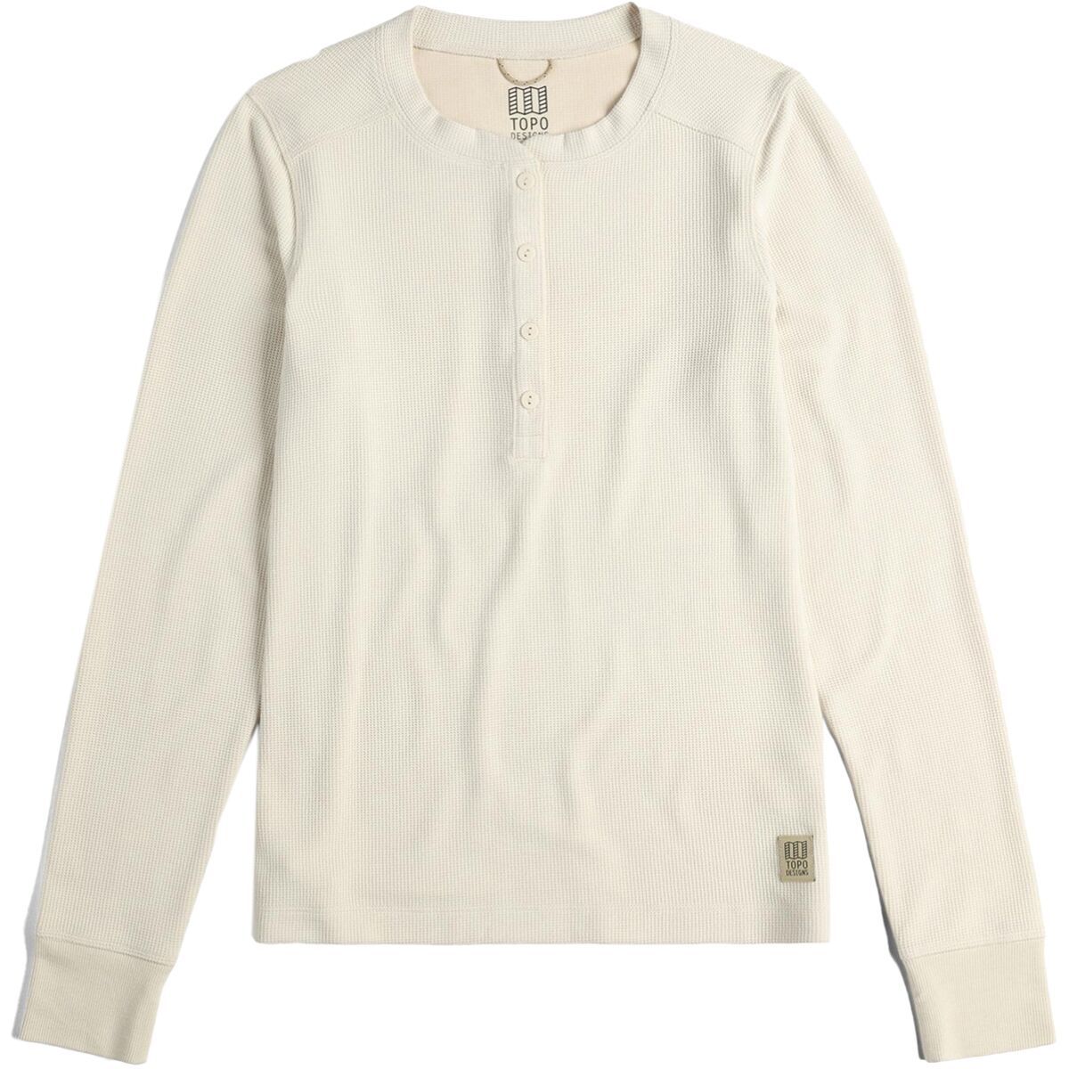 Topo Designs Global Waffle Henley - Women's Bone White, M