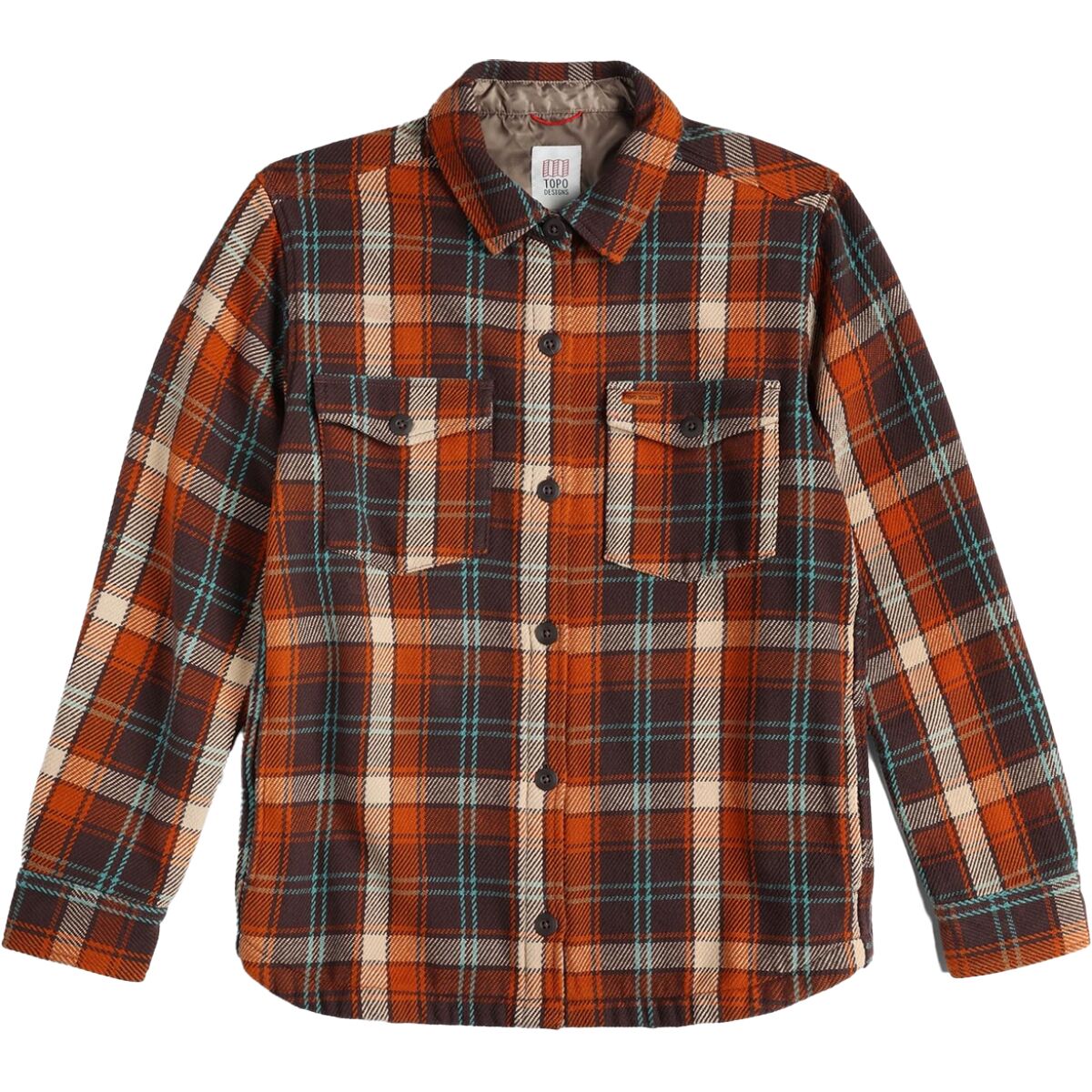 Image of Topo Designs Onlooker Twill Shirt Jacket - Women's Chocolate Multi, M