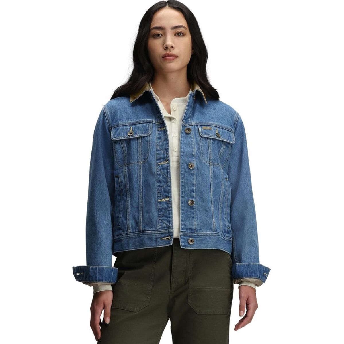 Image of Topo Designs Sightseer Jean Jacket - Women's Mid Denim, S