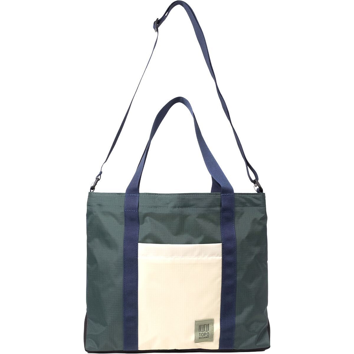 Image of Topo Designs Mountain Essential Tote Forest/Bone White, One Size