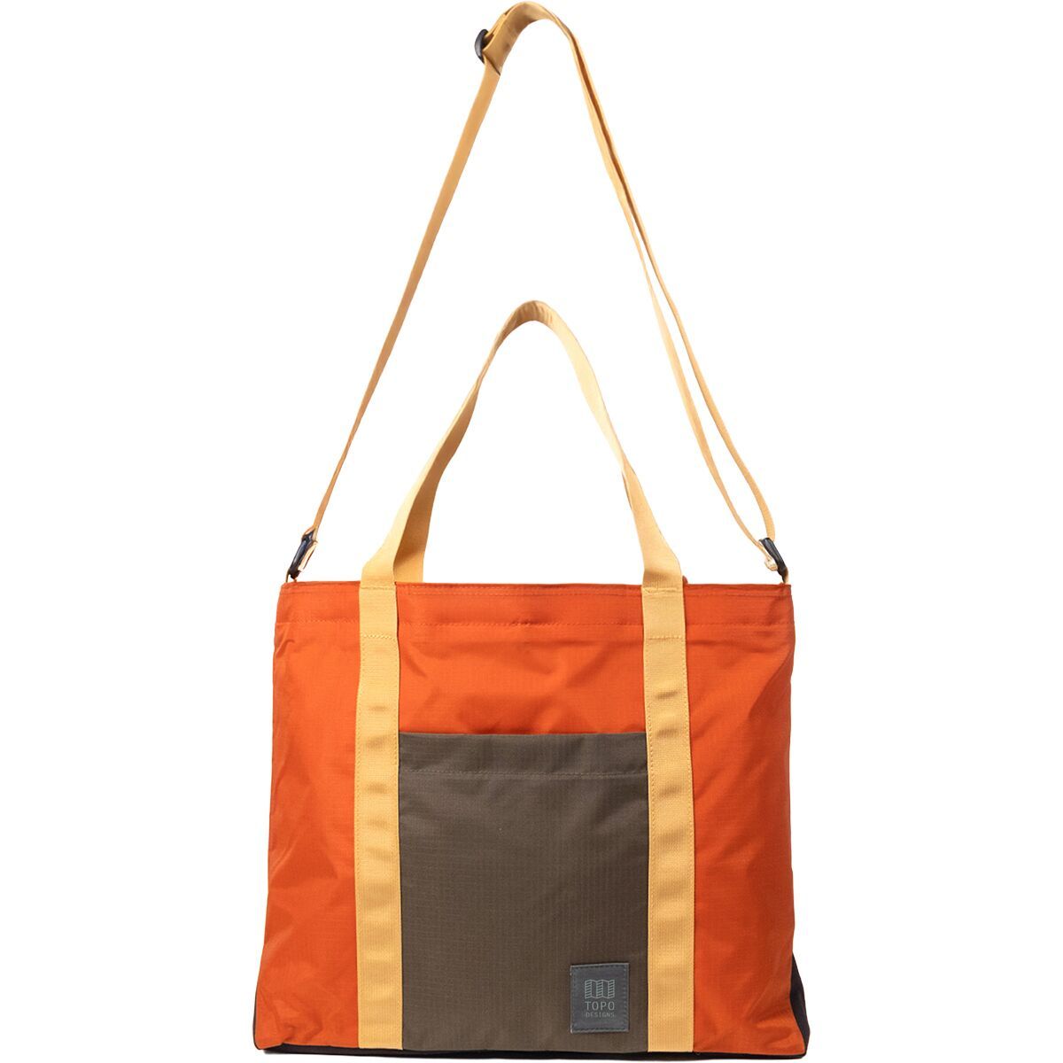 Image of Topo Designs Mountain Essential Tote Woodland/Terracotta, One Size