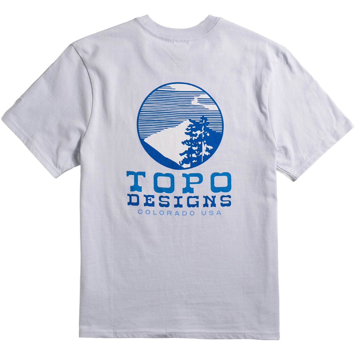 Image of Topo Designs Vintage View T-Shirt - Men's Breeze Blue, M