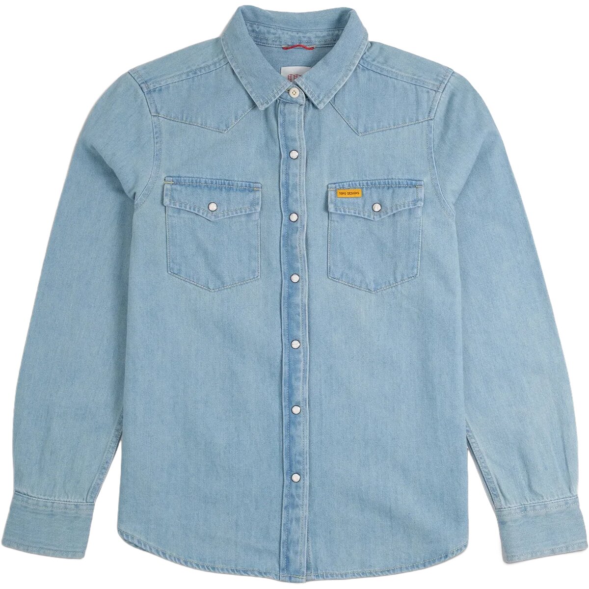Image of Topo Designs Mountain Denim Long-Sleeve Shirt - Women's Light Denim, M