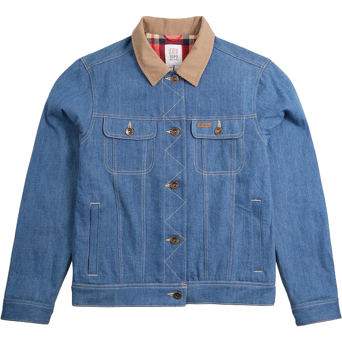 Image of Topo Designs Mt. West Denim Trucker Jacket - Women's Mid Denim, S