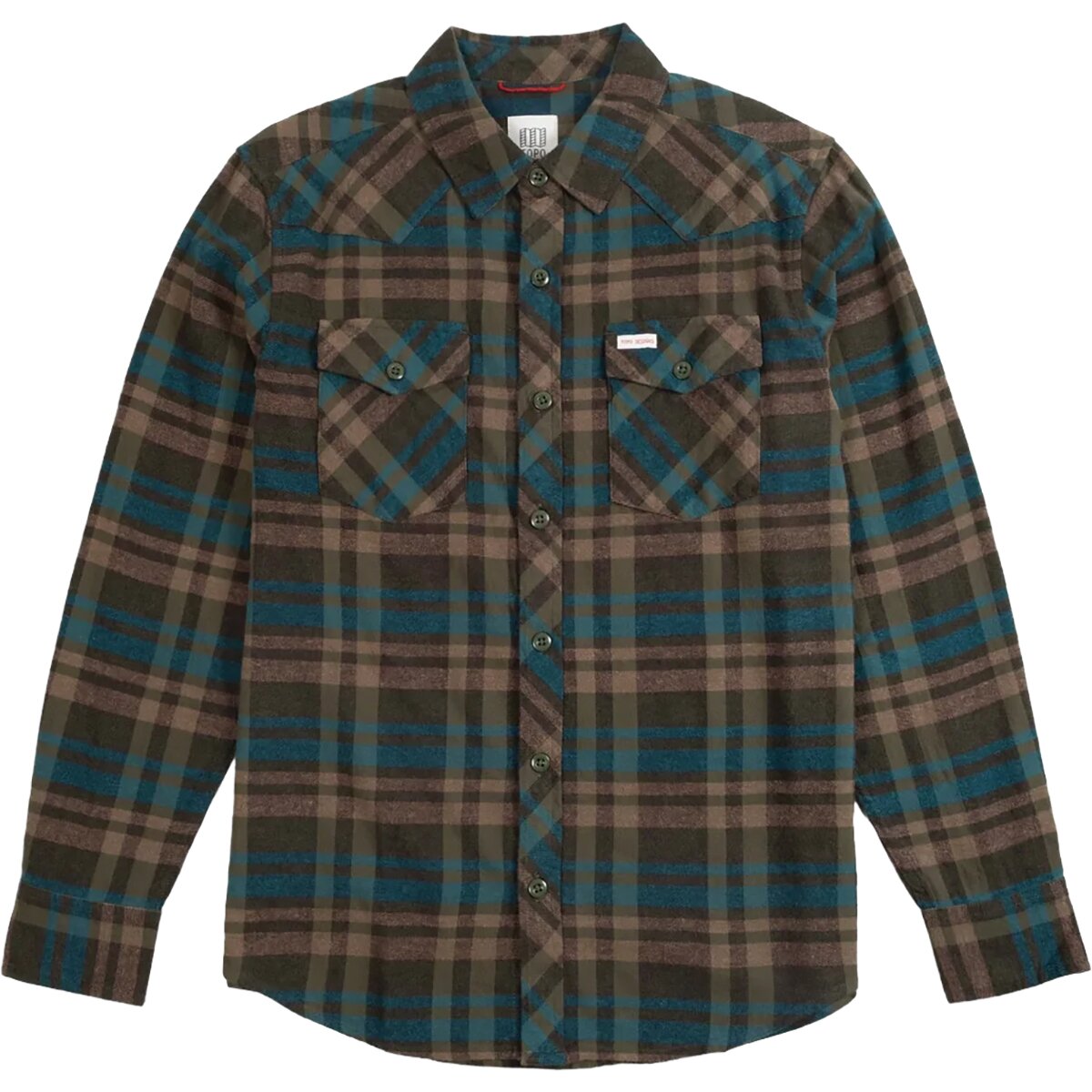 Image of Topo Designs Mountain Plaid Shirt - Men's Beetle Multi, L