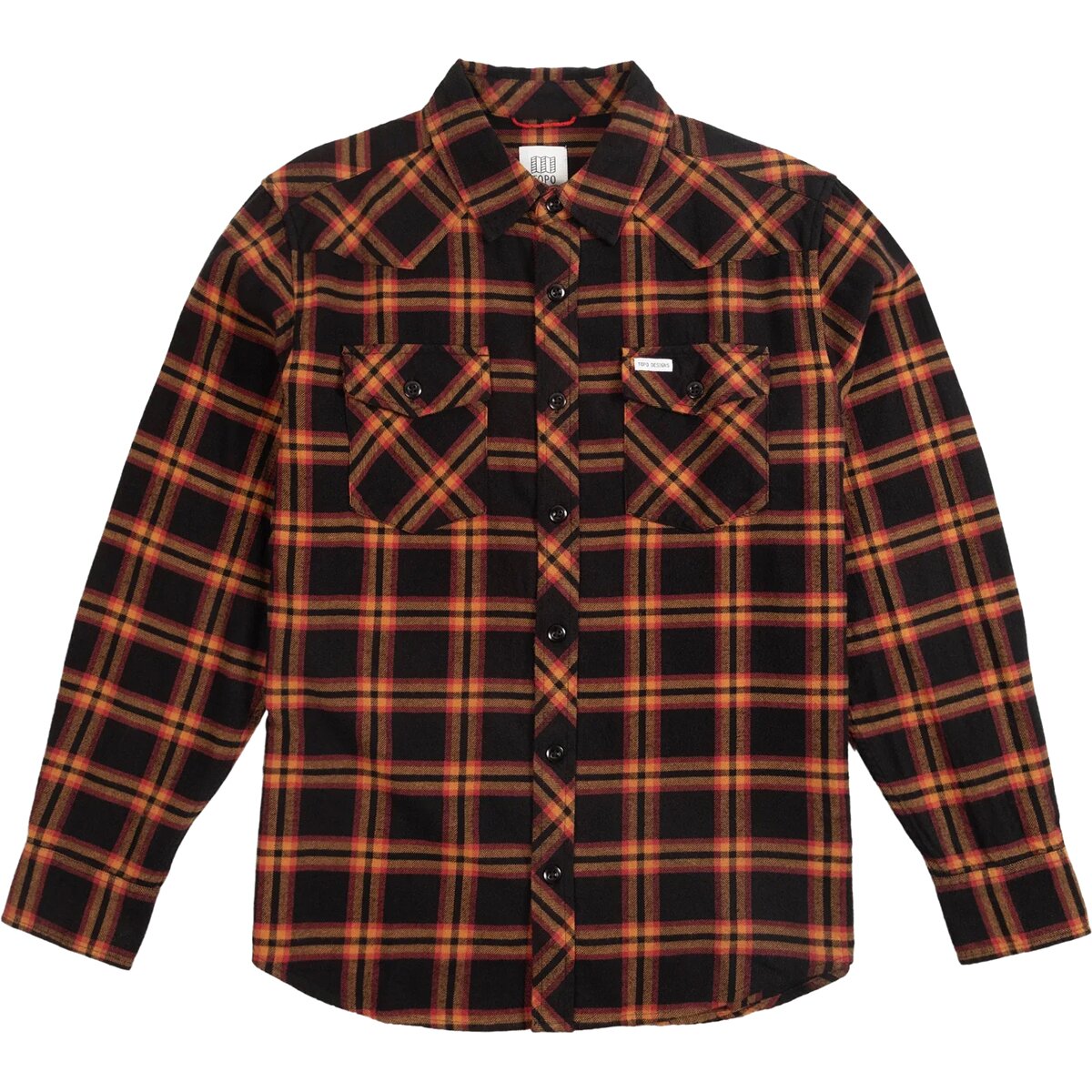 Image of Topo Designs Mountain Plaid Shirt - Men's Black/Brown Oak Multi, S