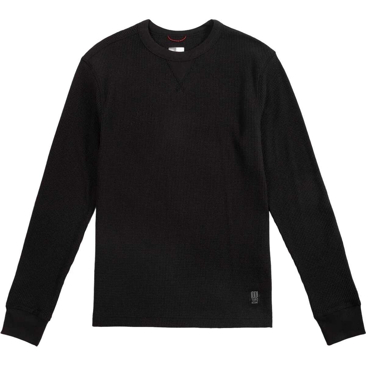 Image of Topo Designs Utility Waffle Crew Top - Men's Black, M