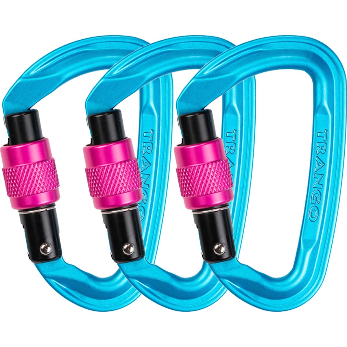 Image of Trango Superfly EVO Carabiner - 3-Pack Cyan/Pink, One Size