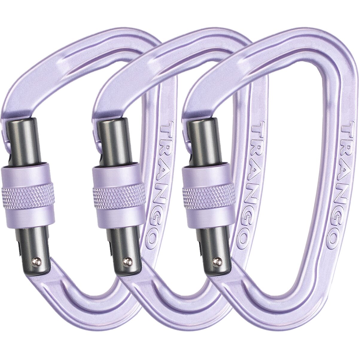 Image of Trango Reaction Screwlock Carabiner - 3-Pack Lavender, One Size