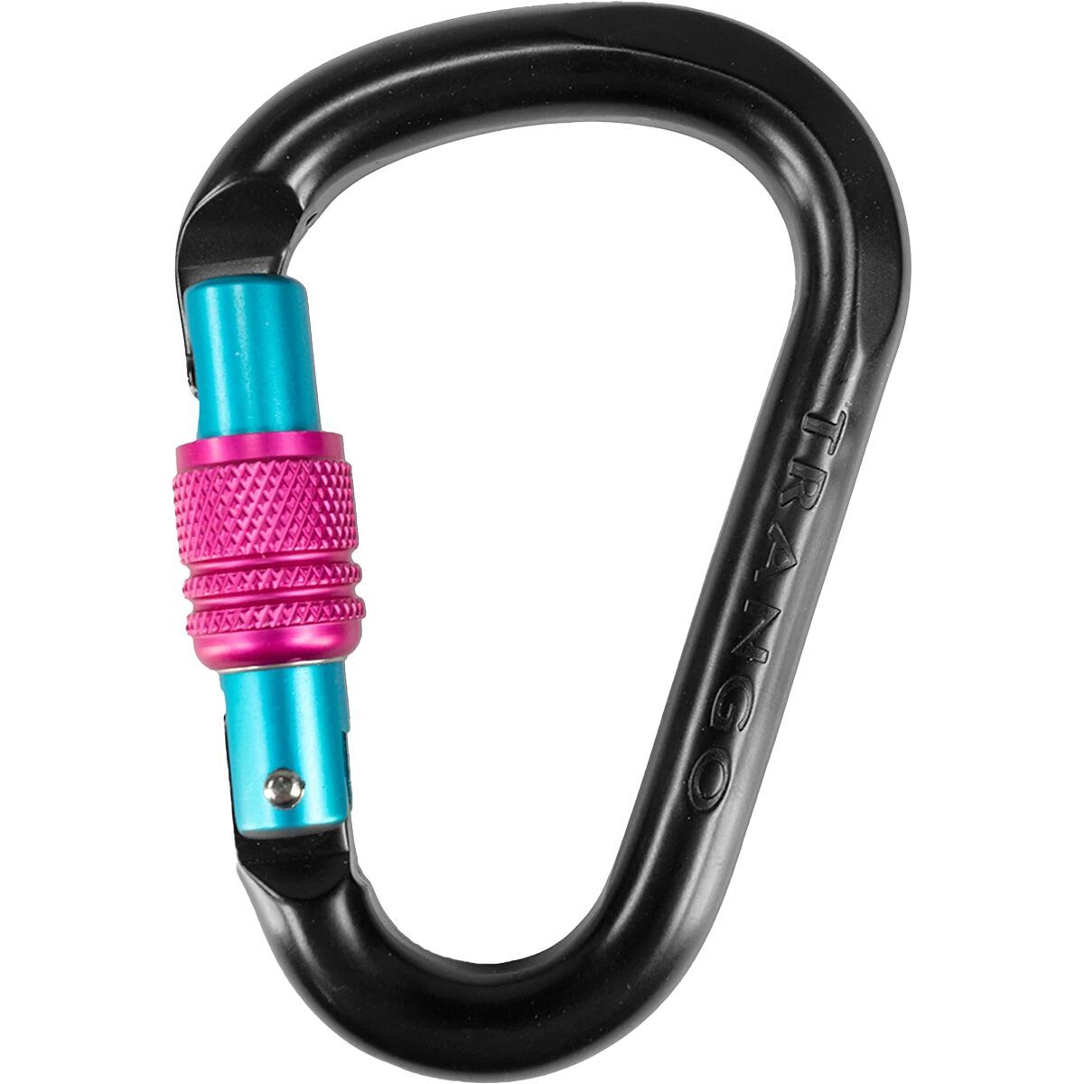 Image of Trango Regulock HMS Screwlock Carabiner Black/Cyan/Pink, One Size