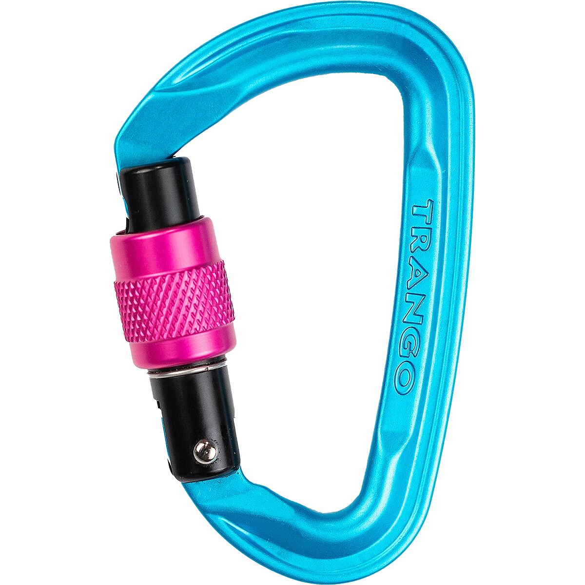 Image of Trango Superfly EVO Screwlock Carabiner Cyan/Pink, One Size