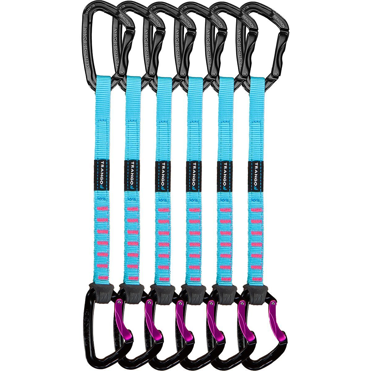 Image of Trango Reaction World Cup Quickdraw - 6 Pack Cyan, 15cm