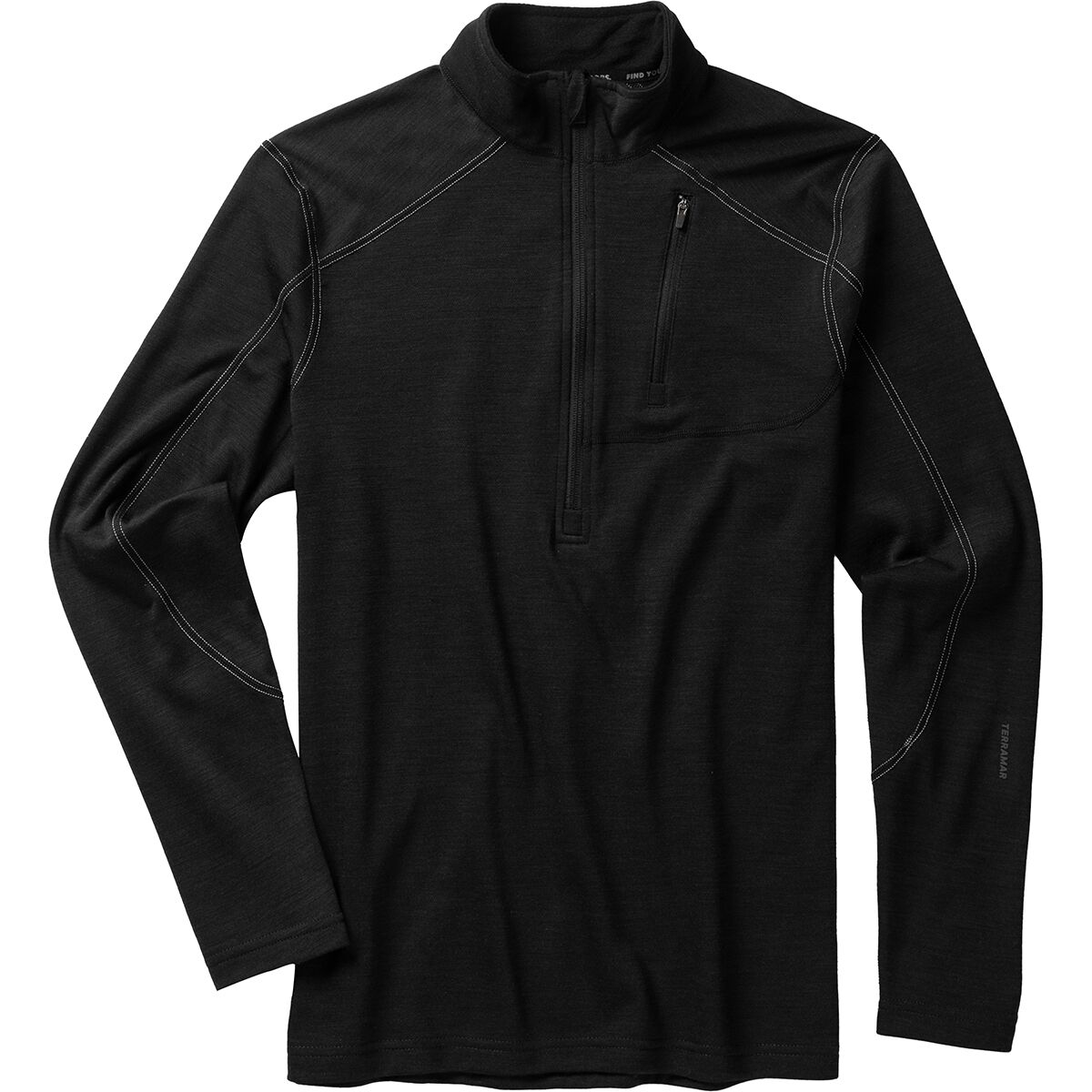 Terramar Thermawool Half-Zip Top - Men's Black Heather L product image