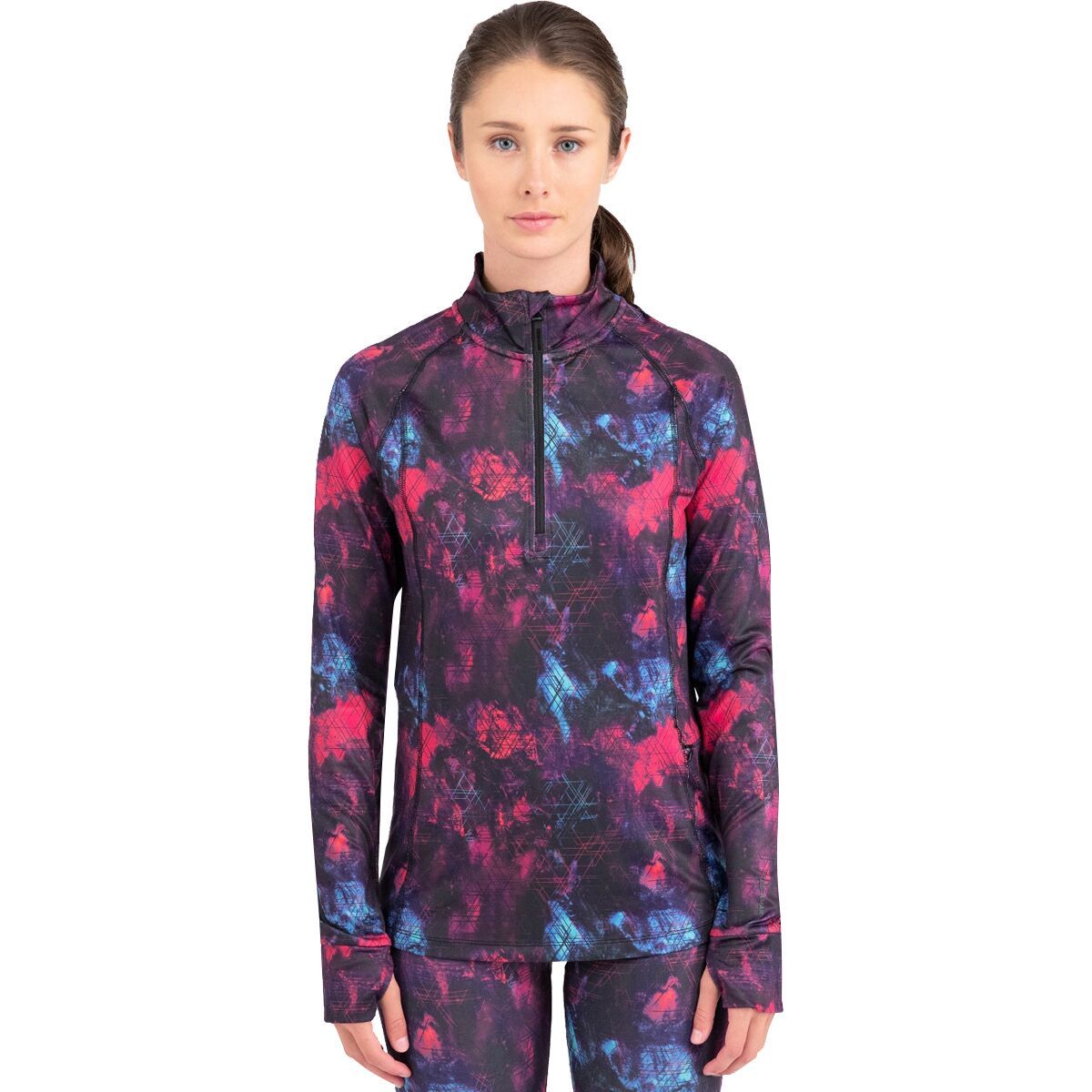 Terramar Below Zero Midweight 1/2 Zip Top 3.0 - Women's Hit The Slopes, M