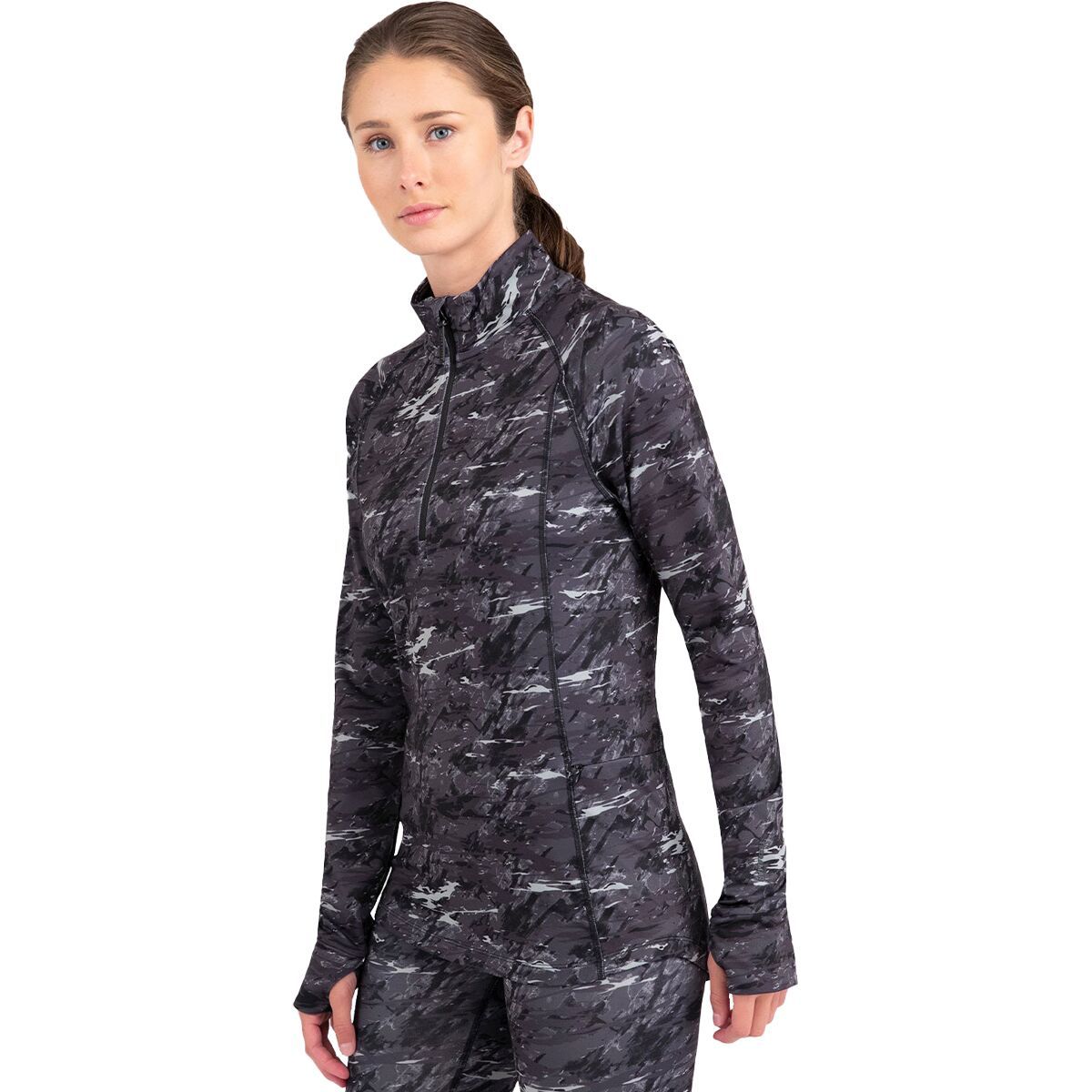 Terramar Below Zero Midweight 1/2 Zip Top 3.0 - Women's Movement Camo, XS