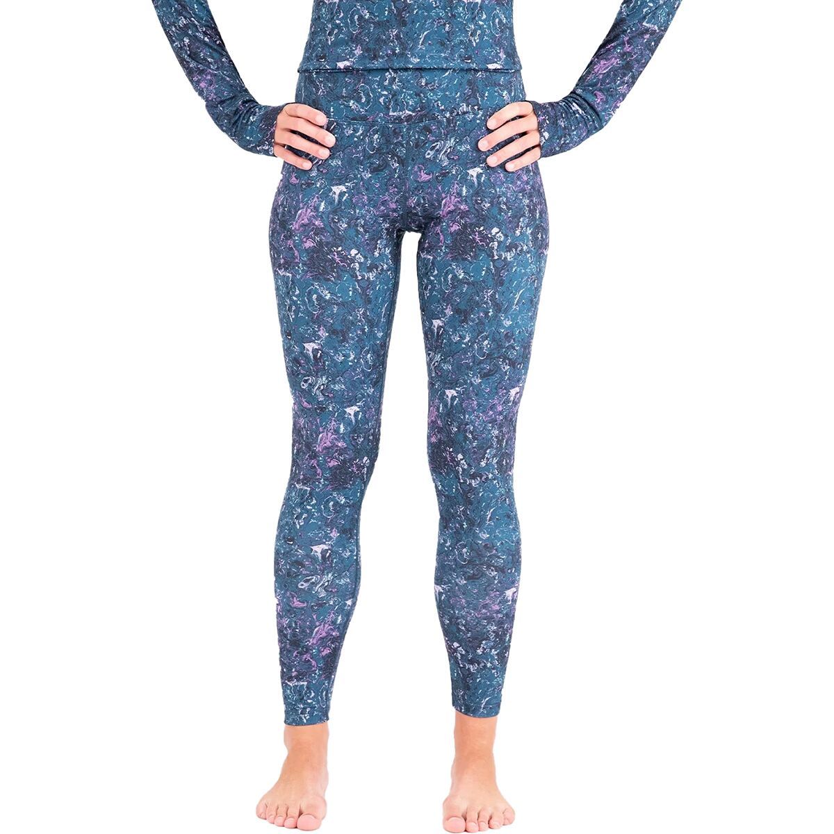 Terramar Cloud Nine Print Tight 2.0 - Women's Chilled Marble, XS
