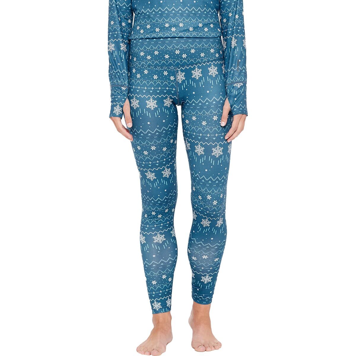 Terramar Cloud Nine Print Tight 2.0 - Women's Falling Fairisle, M
