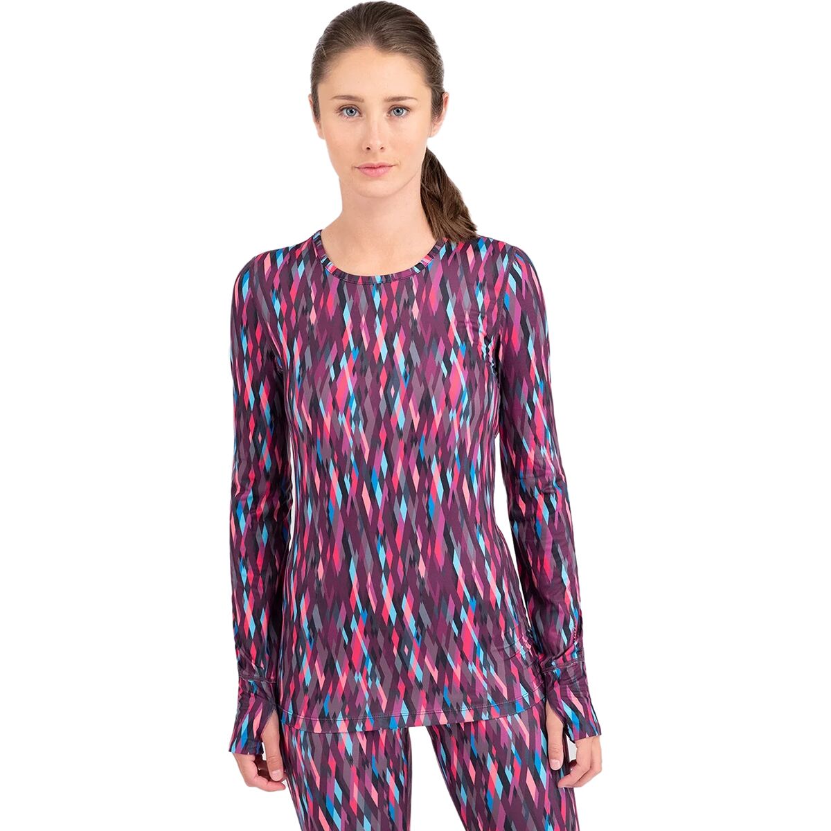 Terramar Terramar Cloud Nine Printed Crew Top 2.0 - Women's Over The Edge Print, L